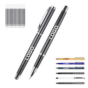 Bolígrafo de Gel Metálico con Grabado Publicitario Empresarial, Impresión de Logotipo Personalizado, Regalo de Oficina, Escritura Deportiva - Product Image 3