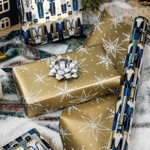 Christmas <b>Wrapping</b> <b>Paper</b> Reversible Silver Nutcracker 17 In X 32.8 Ft Gift Craft Use Recyclable - Product Image 3