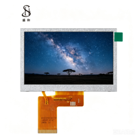 Panel LCD TFT IPS BOE de 4.3 Pulgadas, Resolución 800x480, RGB 40PIN I2C, Brillo 650 Nits