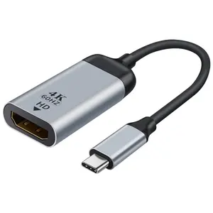 4K @ 60Hz USB C para VGA/DP/HD/Mini DP Cabo Tipo C para HDTVAdaptador Thunderbolt 3 para MacBook Pro SAMSUNG S21 UHD USB-C