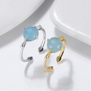 RINNTIN <span class=keywords><strong>GM31</strong></span> ensemble de colliers en aigue-marine 100% authentique, collier en argent Sterling 925, ensemble de bijoux en pierres précieuses pour femmes et filles - Product Image 4