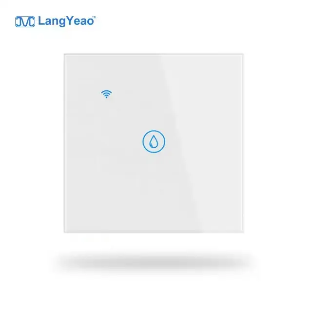 Langyeao เครื่องทำน้ำร้อนไฟฟ้า, เครื่องจับเวลาด้วยเสียง Google Home Alexa 20A 4000W Tuya สัมผัสผนังหม้อไอน้ำอัจฉริยะสวิตช์ WIFI
