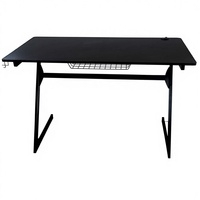 Bureau de jeu pour ordinateur portable en forme de Z moderne et réglable, surface en fibre de carbone, couleur et taille personnalisables, cadre en métal, bureau à domicile, jeu sur PC