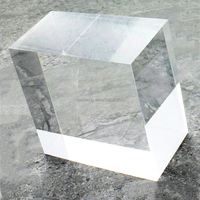 Cube d'affichage de blocs acryliques transparents rectangulaires polis au diamant pour bloc de timbres en plexiglas Lucite pour utilisation en exposition