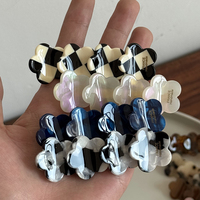 CHUJIAN Nouvelle Pince à Cheveux Latérale Florale Minimaliste Haut de Gamme en Acétate, Type Bec de Canard, pour Franges et Cheveux Rebelles