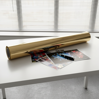 Feuilles de feuille d'or génériques 64cm*120m (matériau PET) pour impression sur papier et marquage à chaud - Durables et élégantes