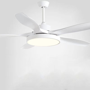 Ventilador de Techo de Madera Maciza de 5 Aspas de 48 52 60 Pulgadas con Lámpara, Control Remoto, Ventilador de Techo LED Moderno con Luz - Product Image 1
