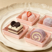 Boîte en carton avec couvercle transparent pour mariage, muffins, sushis, pâtisseries, cadeaux ou présentation alimentaire