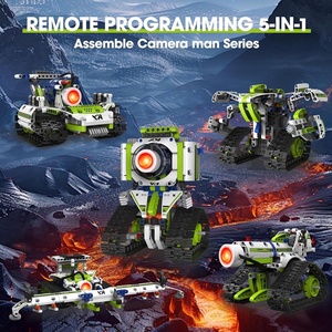 Bloques de Construcción Robóticos Programables STEM 5 en 1, Juguete de Modelo de Robot con <span class=keywords><strong>Control</strong></span> Remoto y Aplicación, Set de Construcción de Proyectos con Iluminación - Product Image 3