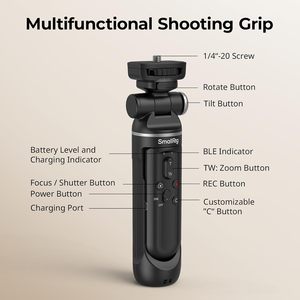 Untuk SmallRig SR-RG2 Pegangan Pemotretan Nirkabel Multifungsi Tongkat Selfie yang Dapat Disesuaikan dengan Remote Control Kompatibel untuk Nikon - Product Image 4