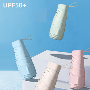 Logo personnalisé Monet couleur carte sac boîte-cadeau nouvelle poche <span class=keywords><strong>solide</strong></span> <span class=keywords><strong>pliant</strong></span> anneau boucle <span class=keywords><strong>parapluie</strong></span> pour voyage soleil pluie protection - Product Image 2