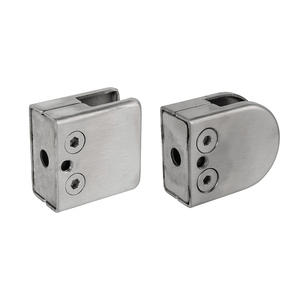 Pince en verre mobile semi-circulaire F-2051 raccords de serrage pour panneau de verre à finition BS plate - Product Image 2