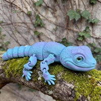 Figurine de gecko articulée imprimée en 3D, jouet pour enfants, articulations entièrement mobiles, cadeau d'anniversaire, nouveau modèle animal, 14 ans, en carton