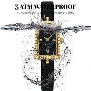 Reloj de Cuarzo de Lujo con Diseño Elegante y Moderno, Caja Cuadrada de Aleación, Movimiento Japonés, Cristal, Resistente al Agua 3ATM - Product Image 3