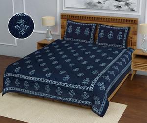Venta al por mayor mejor precio indio Sanganeri Dabu estampado Super suave 100% algodón sábana dormitorio lujo 3 uds juego de cama - Product Image 4