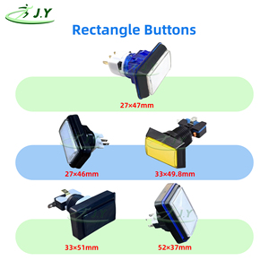 Bouton LED rectangulaire en plastique avec prise EU JY pour borne d'arcade et console de <span class=keywords><strong>jeu</strong></span> vidéo - Product Image 5