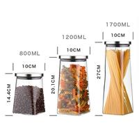 Ensemble de 3 pots de conservation en verre borosilicate avec couvercle, ensemble de bocaux en verre, récipients de conservation en verre pour la cuisine
