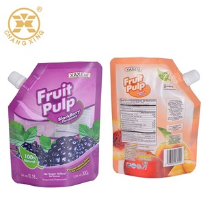 Tùy Chỉnh Trung Quốc Chất Lượng PET/NY/PE Laminate Trái Cây Bột Giấy Nước Ép Trái Cây Nhựa Spout Pouch Túi - Product Image 1