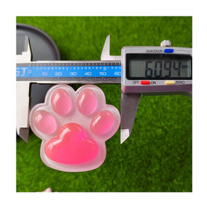 Cabochon Resin Bentuk Jejak Kaki Hewan 5 Warna Baru, Imut, Bercahaya, untuk Slime, Aksesoris Kawaii untuk Pembuatan Perhiasan - Product Image 6