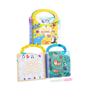 Stiker Gambar buku mewarnai air anak-anak, buku stiker menggambar montesori 3in1 untuk anak-anak - Product Image 1