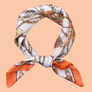 Nuove bandane per capelli da donna all'ingrosso della fabbrica 70*70 piccola imitazione di seta sciarpa con collo quadrato ispirata ai fiori scialli tradizionali - Product Image 5