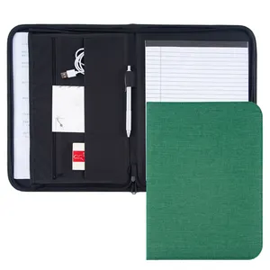 Document Bag A4 A4 Size Fabric Canvas Document Folder Bag Green Blue Padfolio