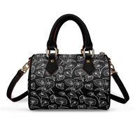Tas bantal portabel cetak elegan sesuai permintaan untuk wanita kustomisasi tas selempang bahu tali desain bunga Anthurium