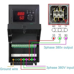 อินเวอร์เตอร์ควบคุมความเร็วมอเตอร์สามเฟส Tdiozabkx VFD ขนาด 2.2 กิโลวัตต์ 380 โวลต์ - Product Image 4