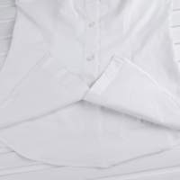 Chemises habillées en coton à manches longues pour femmes avec logo brodé personnalisé
