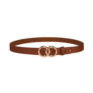 Ceinture en PU pour femme Angelina, 3 cm, boucle à double boucle, ceinture de maintien de la taille, 110 cm, marron, rouge, noir, bleu, orange - Product Image 1