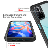 Casing Ponsel Redmi Note11 2 Dalam 1, Casing Ponsel Mode Baru Akrilik dengan PC Penutup Bingkai Depan
