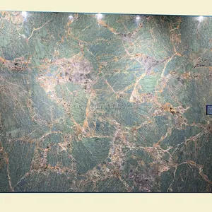 בדובאי 1200x2700 אמבטיה קיר רצפת פורצלן זהב וירוק גרניט טרוורטין אריחי ספרד