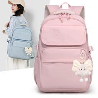 Nouveau sac à dos antivol en nylon pour filles 20-36L avec fermeture éclair, bretelles incurvées USB, léger, tendance, décontracté, durable, imperméable, RFID