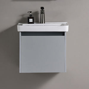 <span class=keywords><strong>Meuble</strong></span> <span class=keywords><strong>de</strong></span> <span class=keywords><strong>salle</strong></span> <span class=keywords><strong>de</strong></span> <span class=keywords><strong>bain</strong></span> moderne en aluminium avec miroir mural, rangement résistant à l'eau et <span class=keywords><strong>lavabo</strong></span> en céramique intégré - Product Image 4