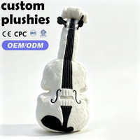 Oreiller en peluche personnalisé OEM en forme de violon, jouet en peluche en forme d'instrument de musique, cadeau pour les passionnés de musique