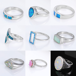 Trang trí công phu 925 Sterling bạc Opal nhẫn: Celtic knotwork chi tiết & cabochon-cắt opals, thủ công cho gia truyền chất lượng nghệ thuật - Product Image 4