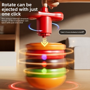 MILI Juguete Giratorio Hamburgo de Lanzamiento con un Clic, Luces LED Coloridas, Música, Emisor de Luz, Giro Interactivo con Destellos - Product Image 2