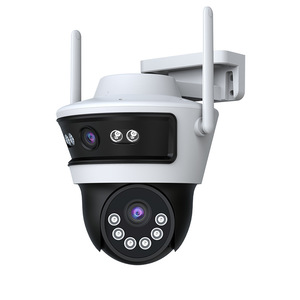 Caméra PTZ extérieure EasyView 4MP à double objectif 1080P WiFi étanche avec interphone vocal et stockage cloud - Product Image 1