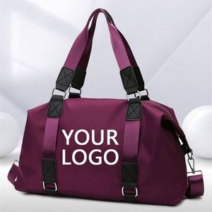 Sac de sport Oxford personnalisé avec logo, grande capacité, imperméable, à fermeture éclair, tendance, unisexe, pour yoga, voyage, week-end, résistant à l'eau - Product Image 1