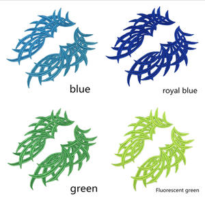 Apliques de encaje de poliéster bordados de colores al por mayor para decoración de vestidos, parches de costura para ropa DIY, mercería al por mayor - Product Image 4