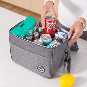 Sac à déjeuner isotherme de grande capacité avec bandoulière, sac à bento imperméable et épaissi pour étudiants, rangement pour voyages en plein air - Product Image 5