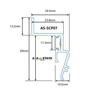 Ai All Stars Lighting Factory prezzo competitivo profilo in alluminio pellicola da soffitto in PVC per installare materiale profilo in alluminio - Product Image 3