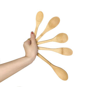 Moderno Juego de Cubiertos de Bambú de Dos Piezas, Cuchara Larga de Madera, Utensilios de Cocina Creativos, Vajilla Desechable para Viajes - Product Image 4