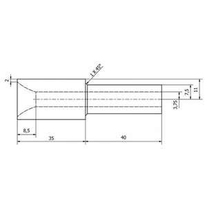 FERVI - U003 Buse en carbure de bore ø 7,5mm - EAN 8012667291211 OUTILS ÉLECTRIQUES ACCESSOIRES ACCESSOIRES POUR BLASTERS - Product Image 2