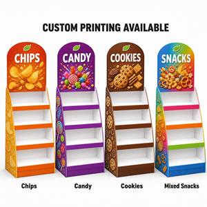 Présentoir en carton pour snacks, chips, bonbons et noix – Présentoir de comptoir portable, montage facile pour magasin de détail - Product Image 6
