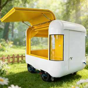 عربة طعام متنقلة بسعر المصنع المباشر، عربة طعام كهربائية مخصصة من الفولاذ المقاوم للصدأ بأربع عجلات مع مطبخ كامل. - Product Image 1