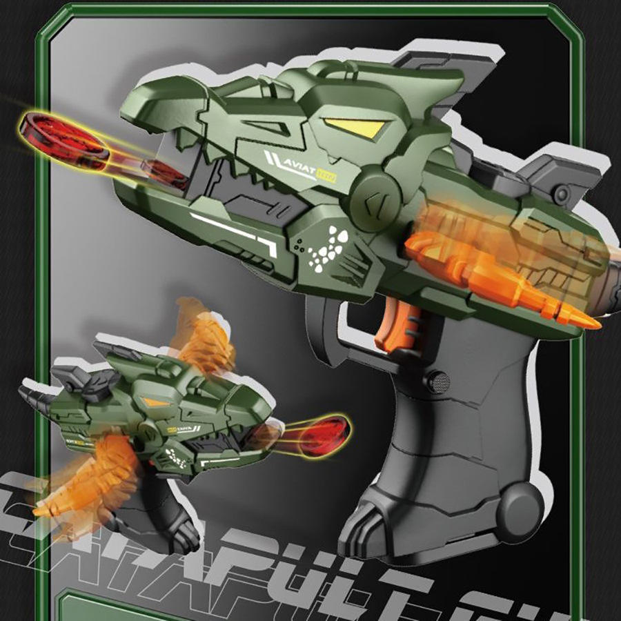 ปืนยิงเหรียญสิงโตคำรามรุ่นใหม่ปี 2025 - สีแดง - 12 เหรียญ + ชุดเป้า 3 ชุด