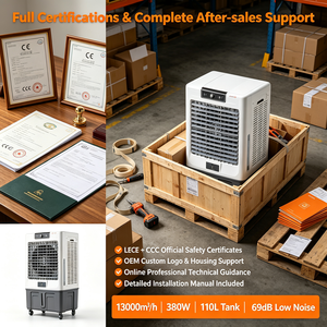 Industrieller Luftzirkulationsventilator mit Wasserkühlung <span class=keywords><strong>Wina</strong></span> 13000CMH Energiesparender Kunststoff-Verdunstungskühler für Fabrik und Lager - Product Image 6