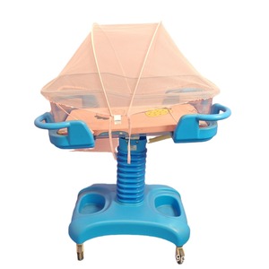 Cuna para bebé con mosquitera, altura ajustable, rosa y blanca, material ABS, para recién nacidos. - Product Image 1