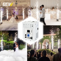 Machine à étincelles 750W pour scène de mariage, couleur blanche, 2 pièces, machine à étincelles froides sans fil avec flight case